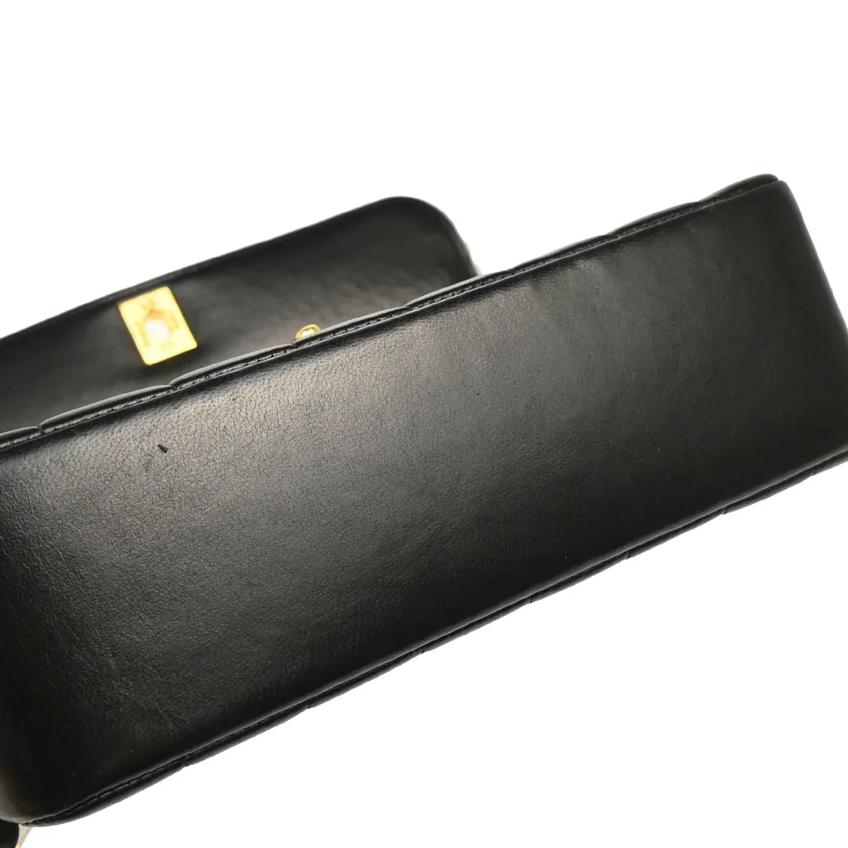 Chanel 1994-1996 Mademoiselle Black Lambskin Shoulder Bag