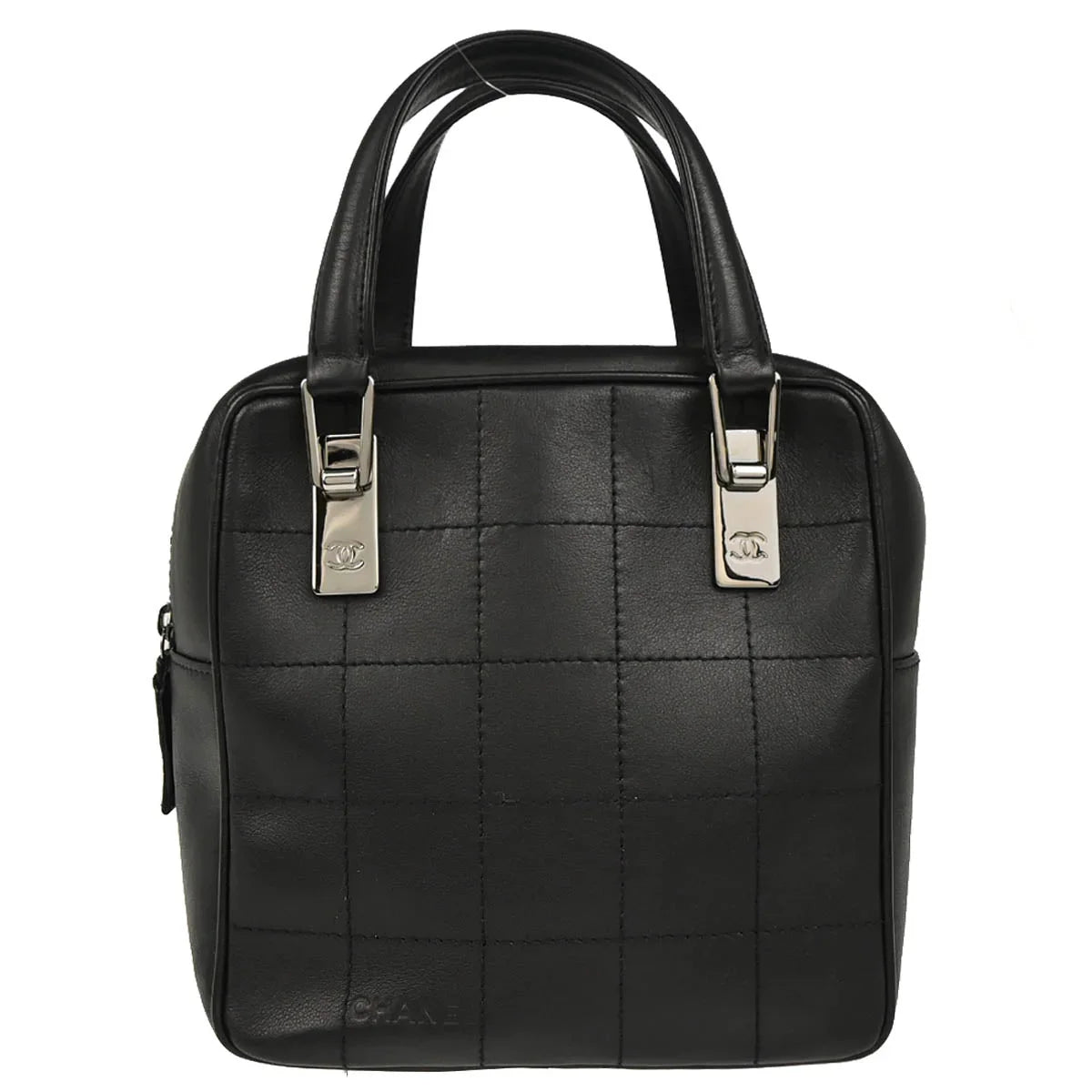 Chanel 2001-2003 Black Calfskin Choco Bar Handbag