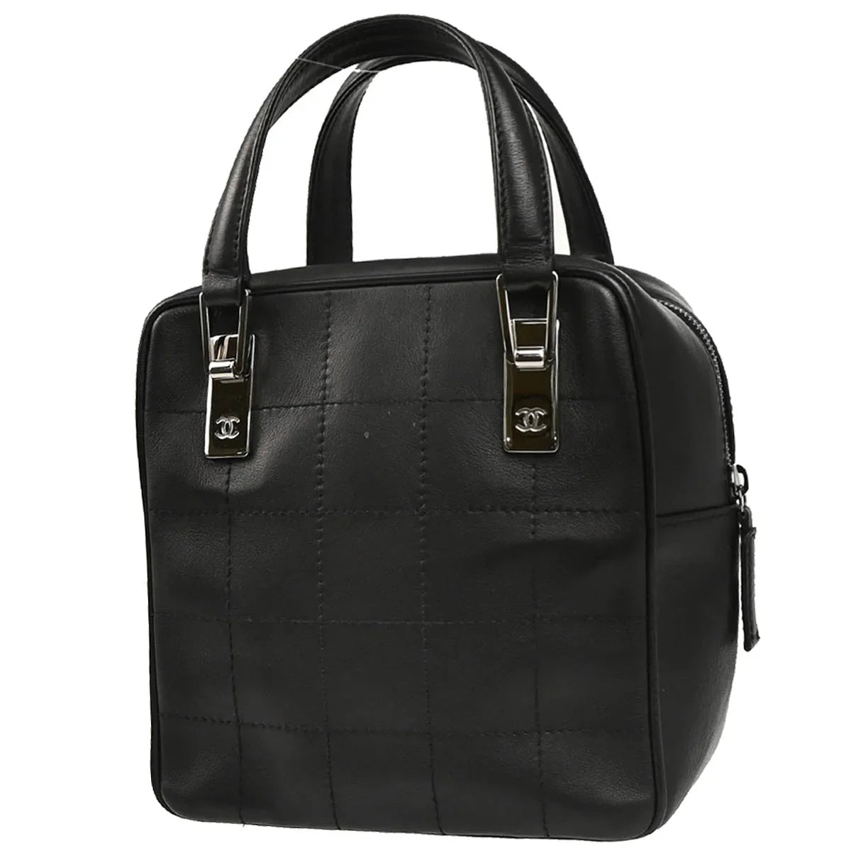 Chanel 2001-2003 Black Calfskin Choco Bar Handbag
