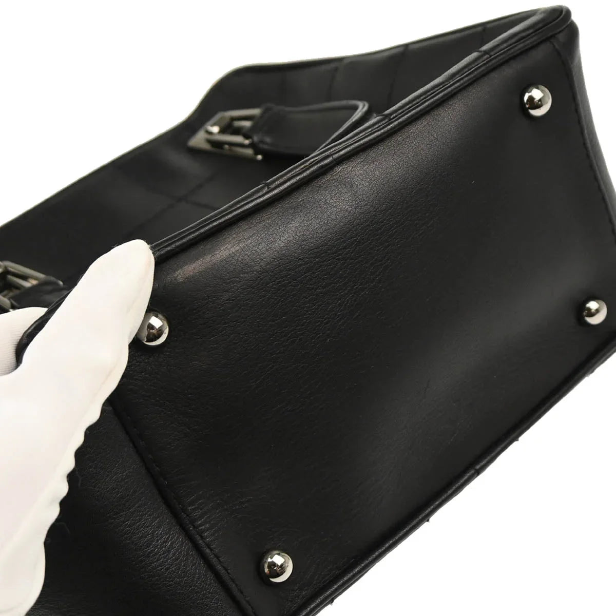 Chanel 2001-2003 Black Calfskin Choco Bar Handbag