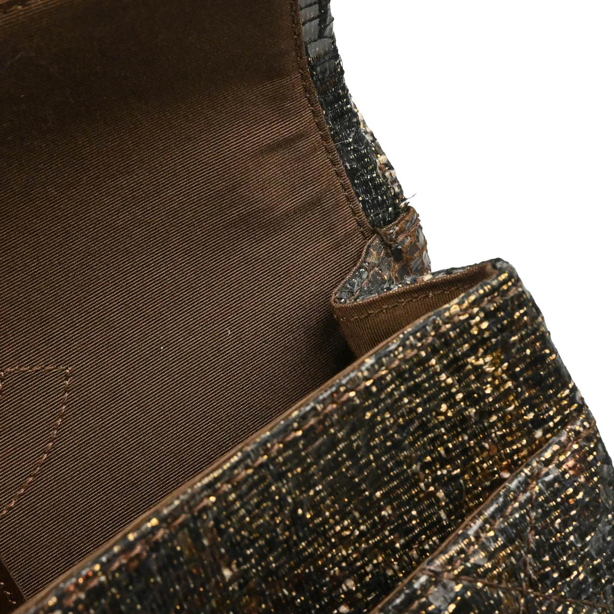 Chanel 2009-2010 Black Lacquer Tweed Mademoiselle Lock Double Flap Shoulder Bag