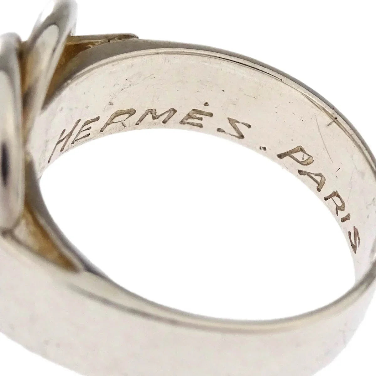Hermes Deux Anneaux Ring Silver #50 #10