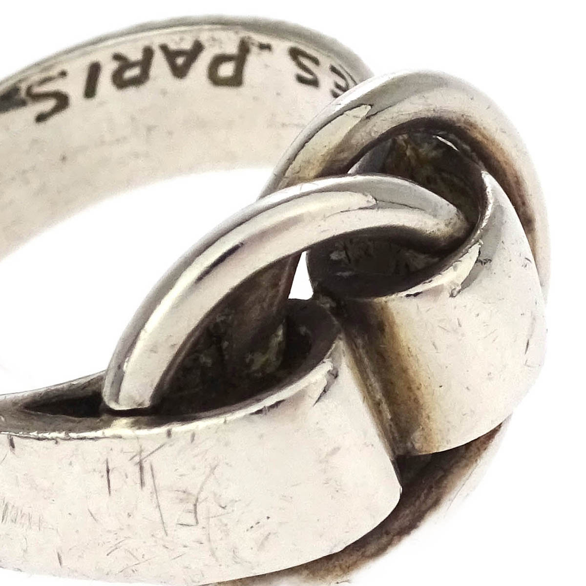 Hermes Deux Anneaux Ring Silver #49 #9