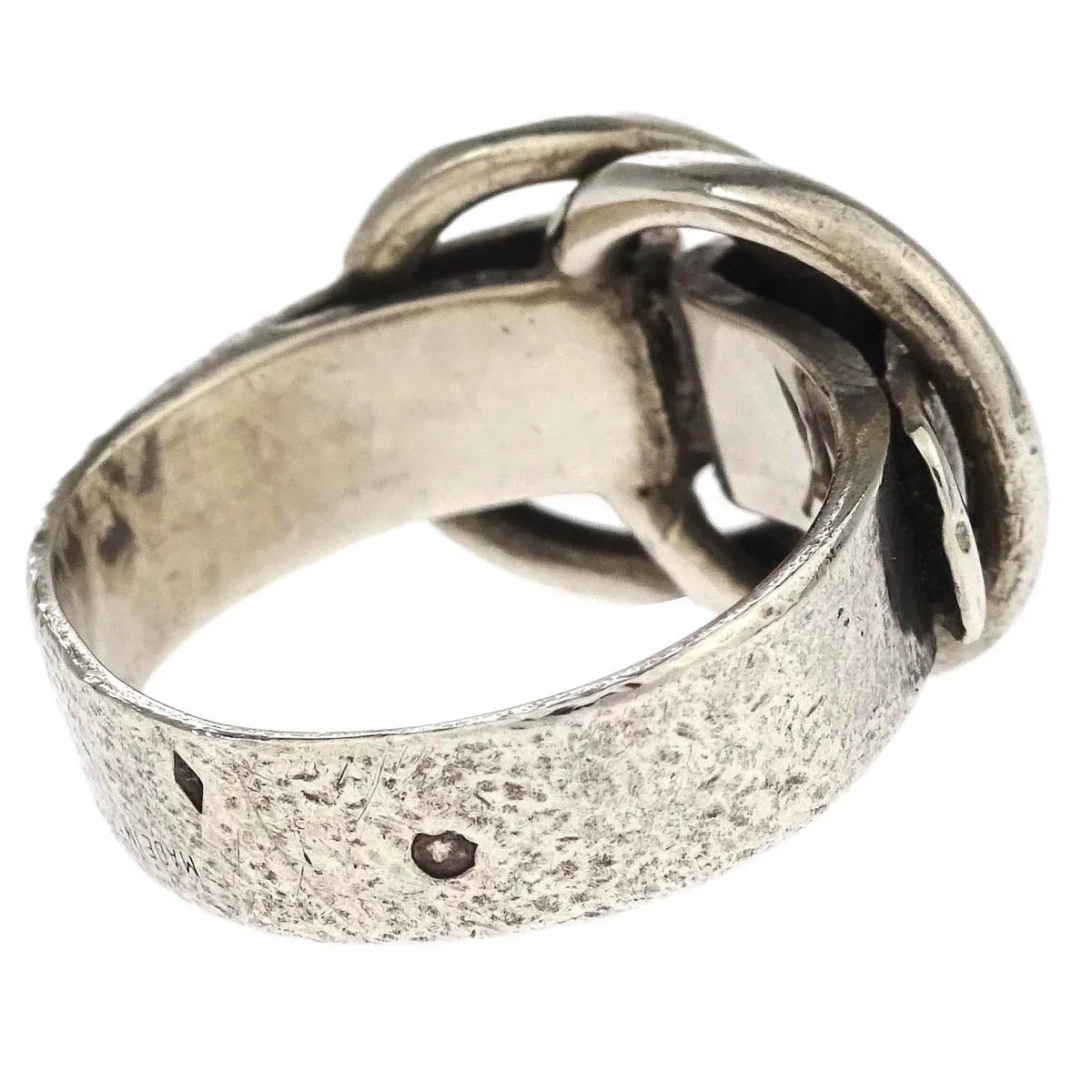 Hermes Deux Anneaux Ring Silver #50