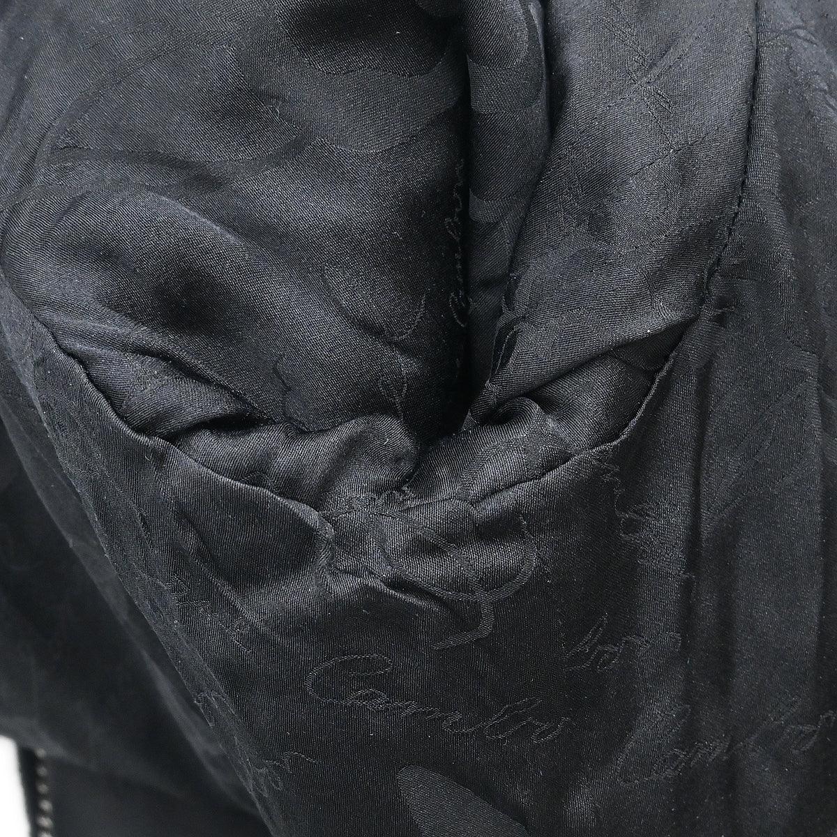 Chanel 2008 Single Breasted Collarless Jacket Black #38