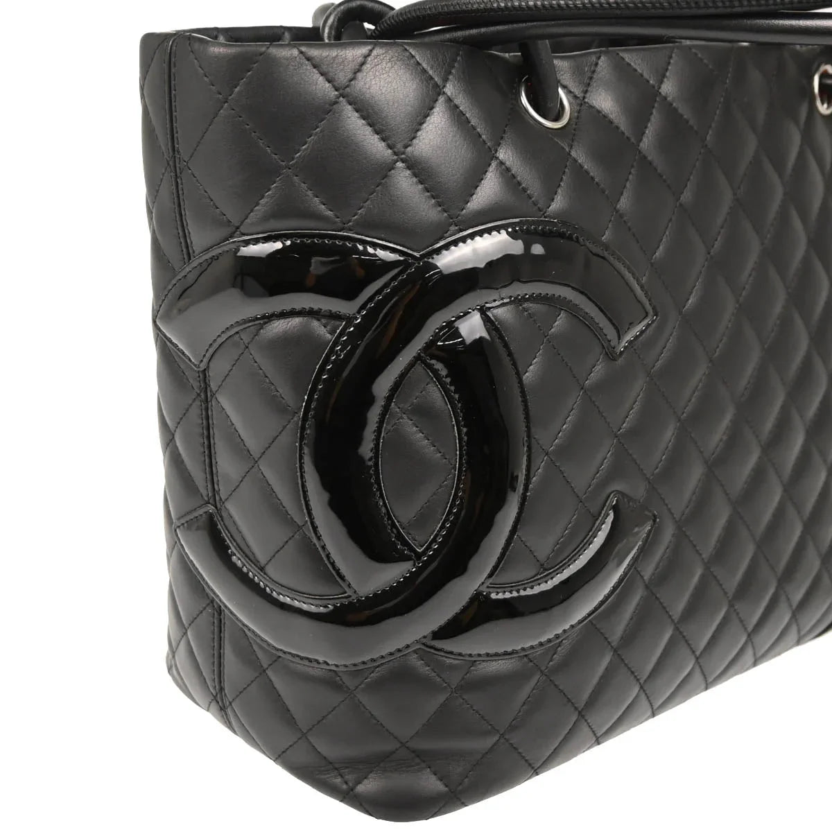 Chanel 2008-2009 Black Calfskin Cambon Ligne Tote Handbag