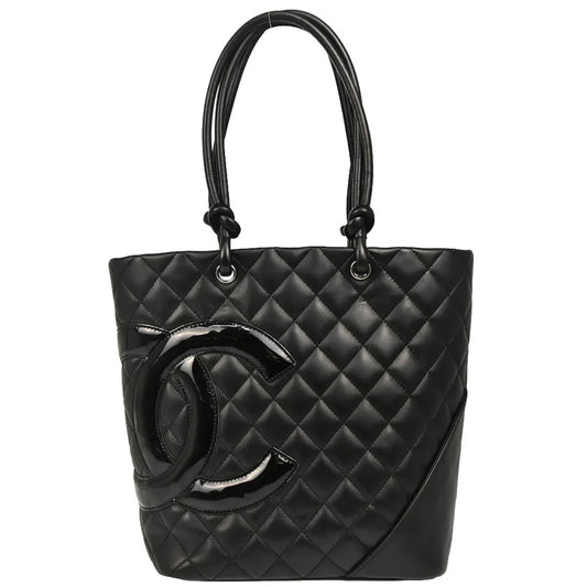 Chanel 2008-2009 Black Calfskin Cambon Ligne Tote Handbag