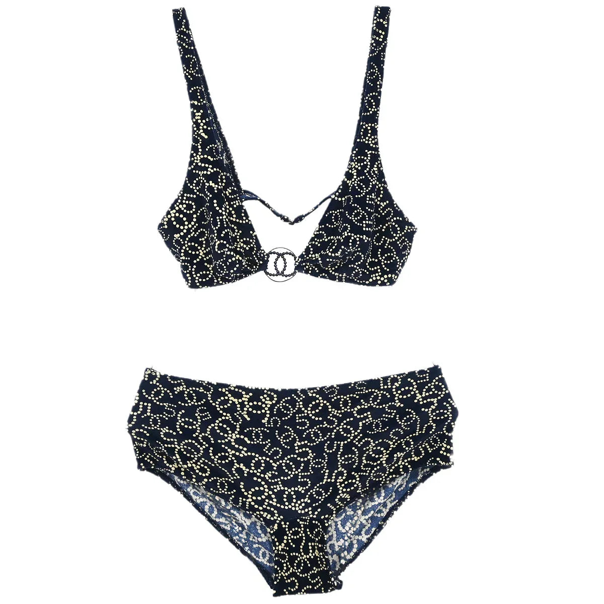 Chanel 2006 Swimsuit Bikini Navy #34