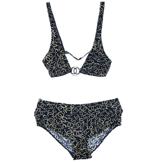 Chanel 2006 Swimsuit Bikini Navy #34