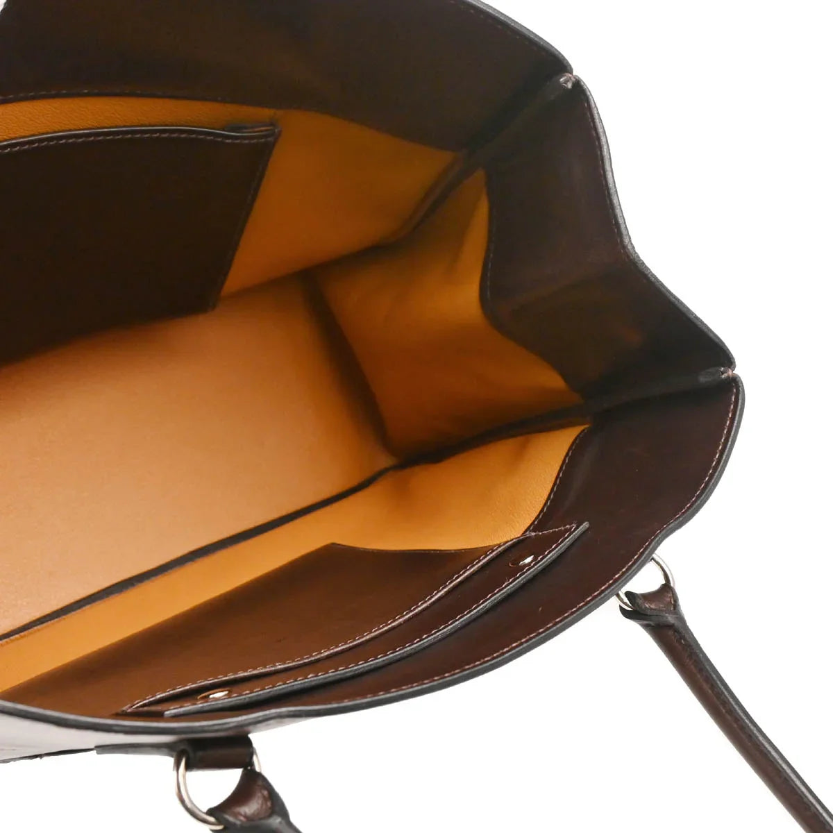 Hermes 2001 Chocolat Tadelakt La Tote Handbag