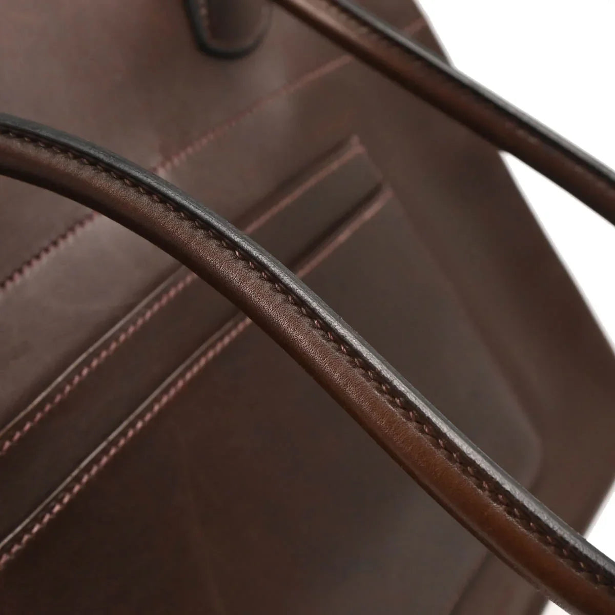 Hermes 2001 Chocolat Tadelakt La Tote Handbag