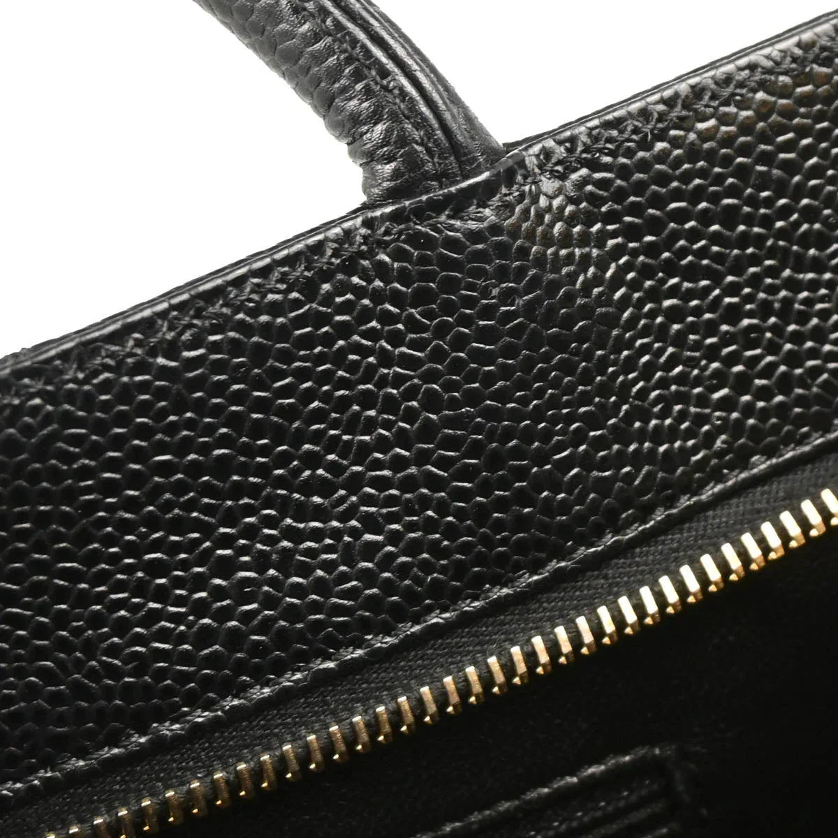 Chanel 2003-2004 Black Caviar Medallion Tote Handbag