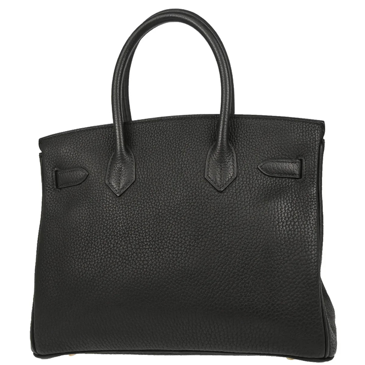 Hermes 2004 Black Taurillon Clemence Birkin 30 Handbag