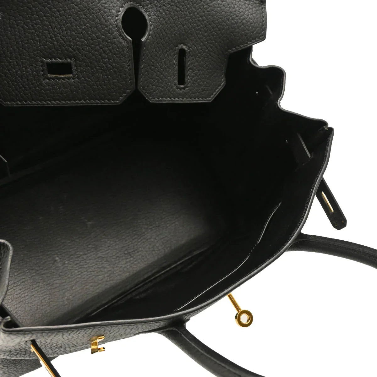Hermes 2004 Black Taurillon Clemence Birkin 30 Handbag