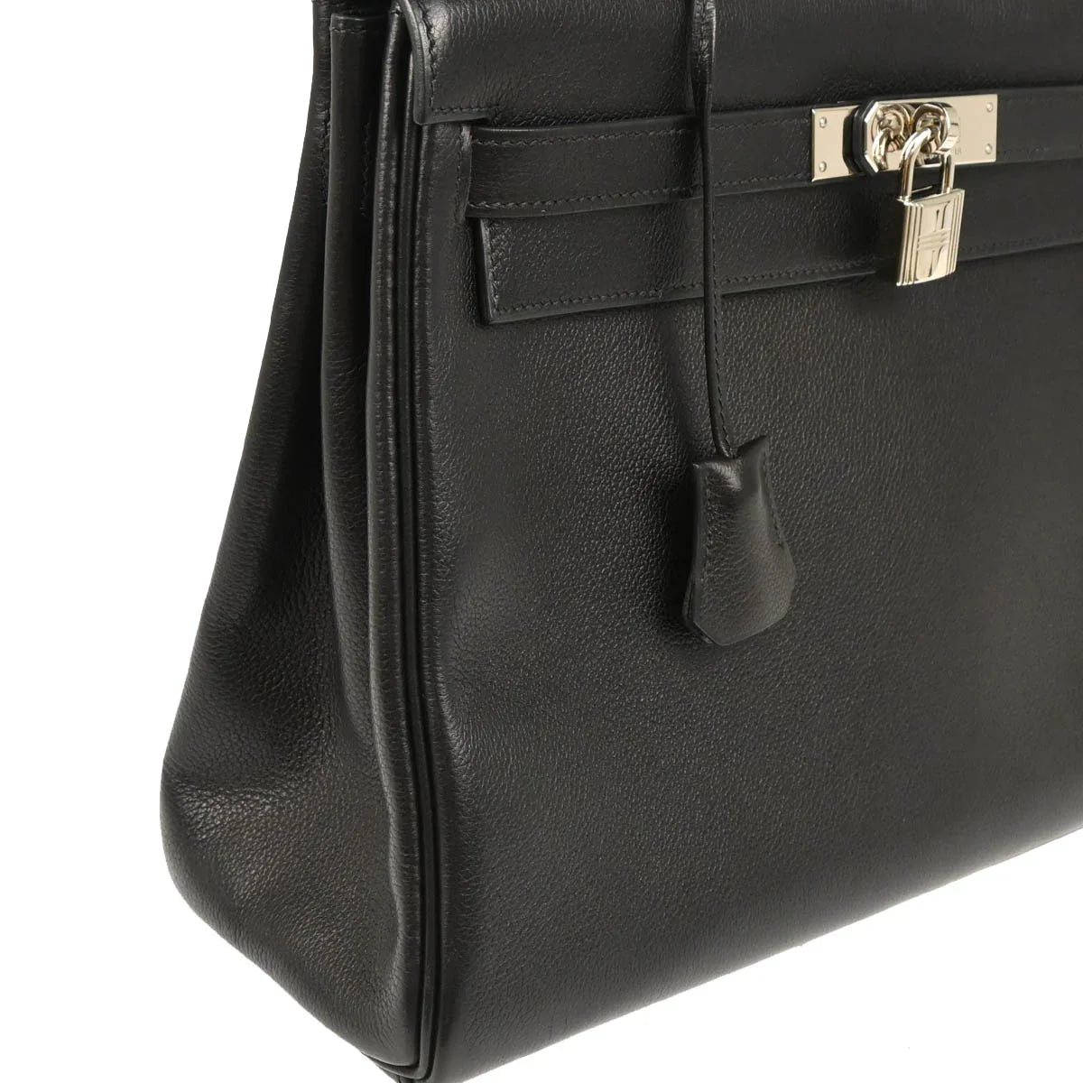 Hermes 2005 Black Chevre Kelly 32 Retourne 2way Shoulder Handbag