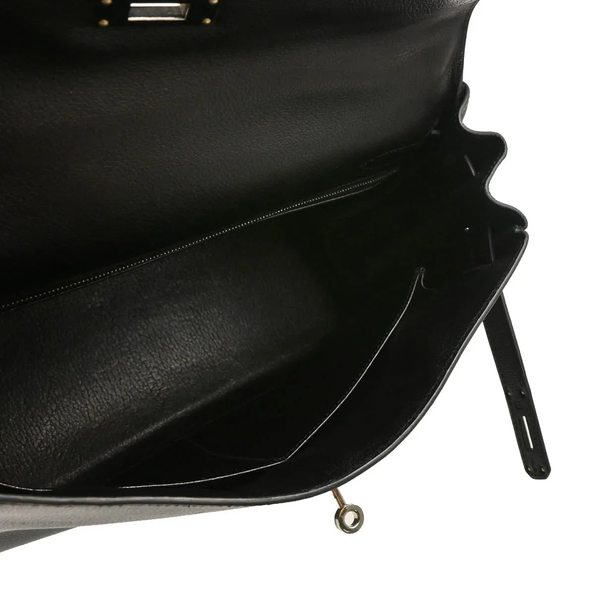 Hermes 2005 Black Chevre Kelly 32 Retourne 2way Shoulder Handbag