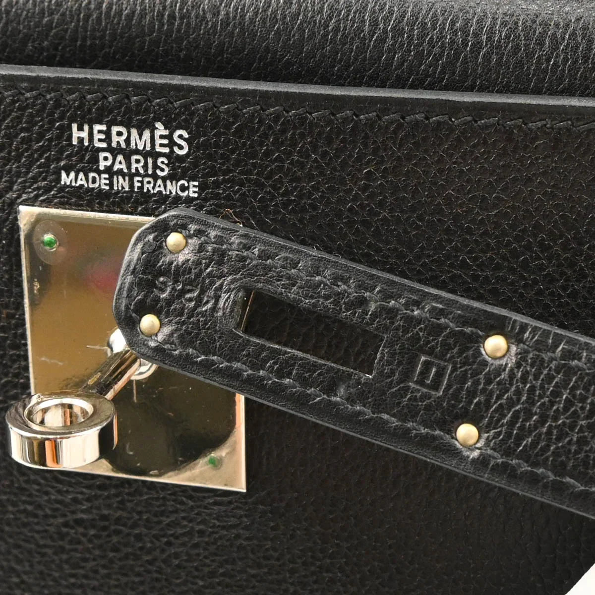 Hermes 2005 Black Chevre Kelly 32 Retourne 2way Shoulder Handbag