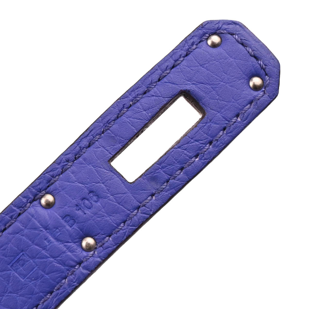 Hermes 2012 Blue Electric Taurillon Clemence Jypsiere 28 Shoulder Bag