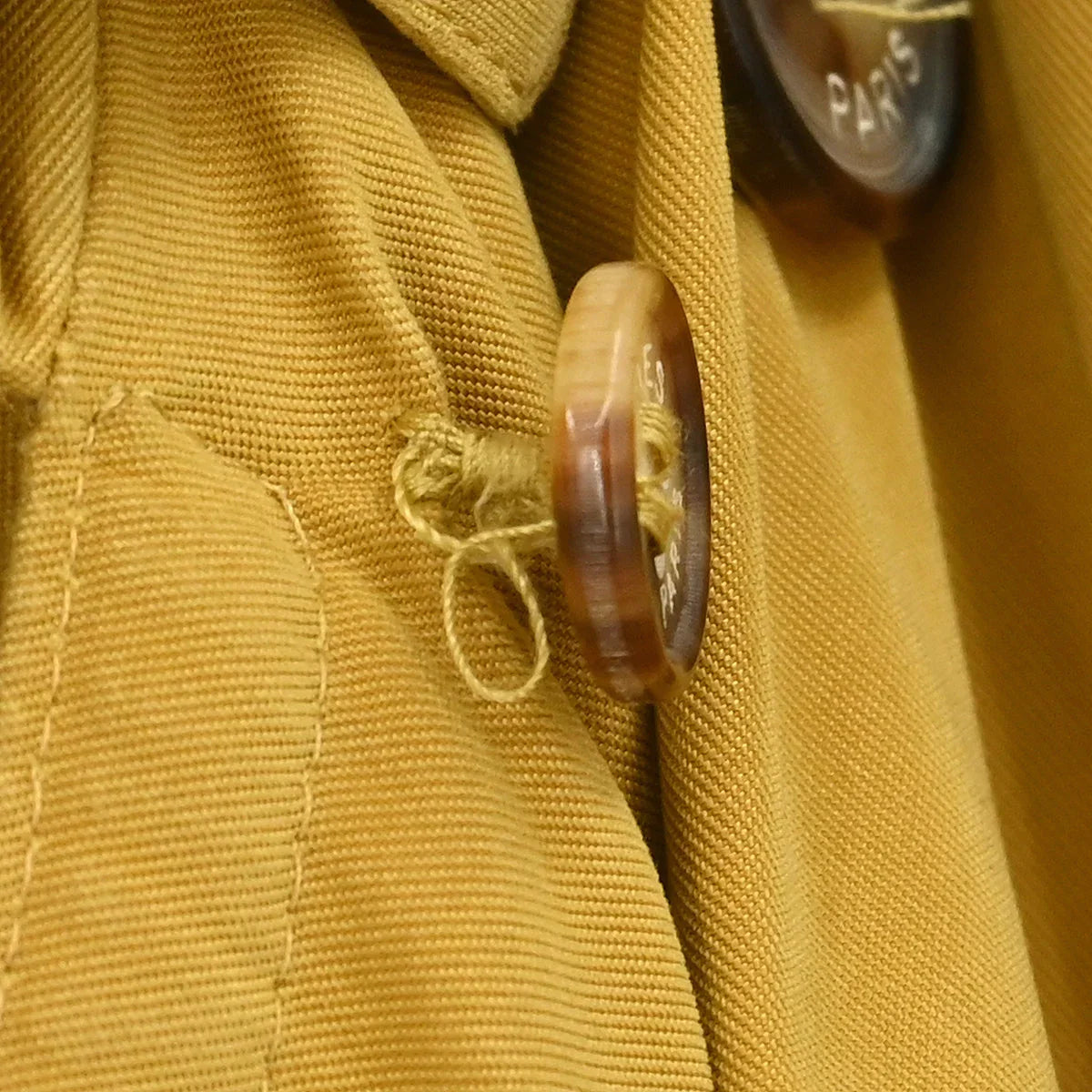 Hermes Double Breasted Coat Dark Yellow #48