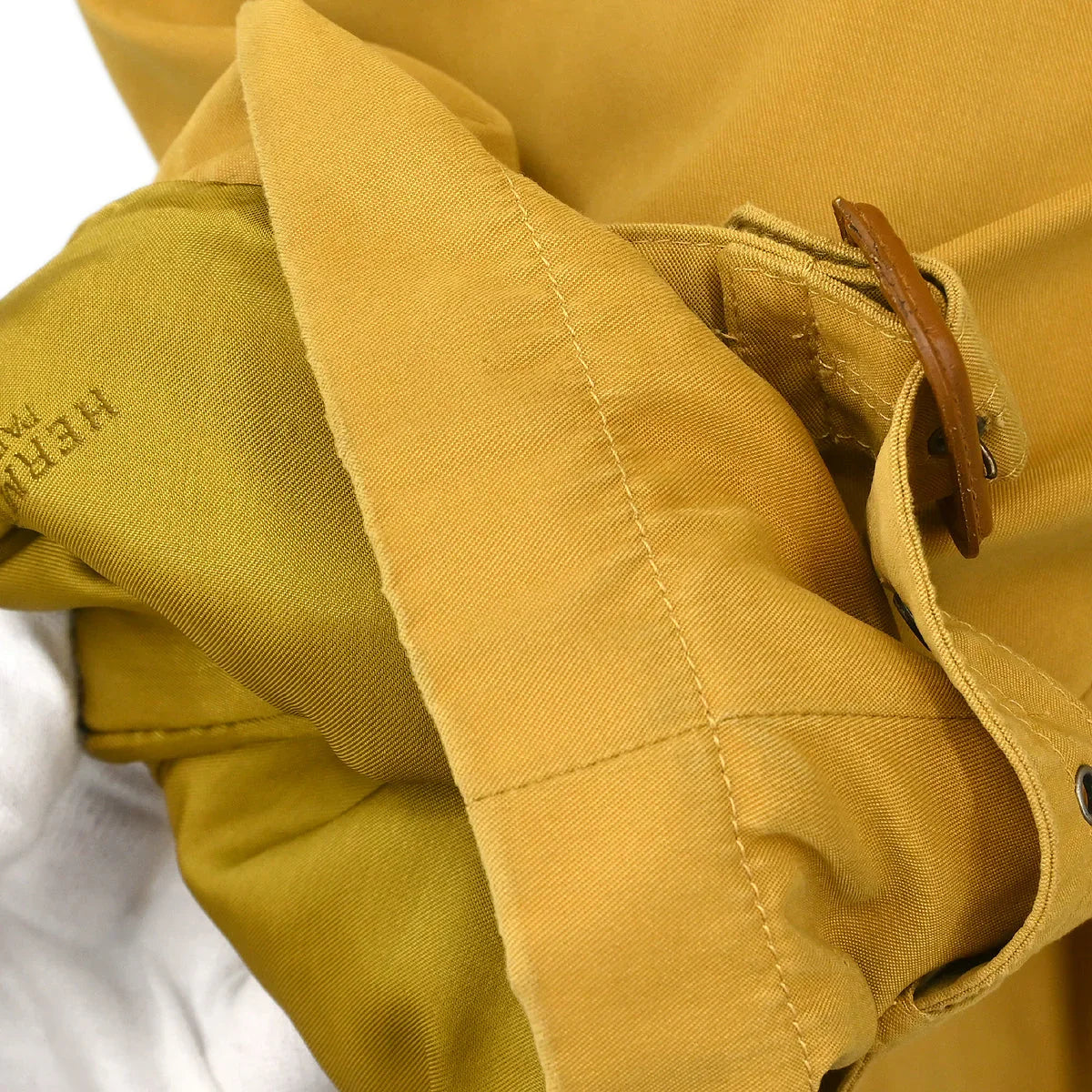 Hermes Double Breasted Coat Dark Yellow #48