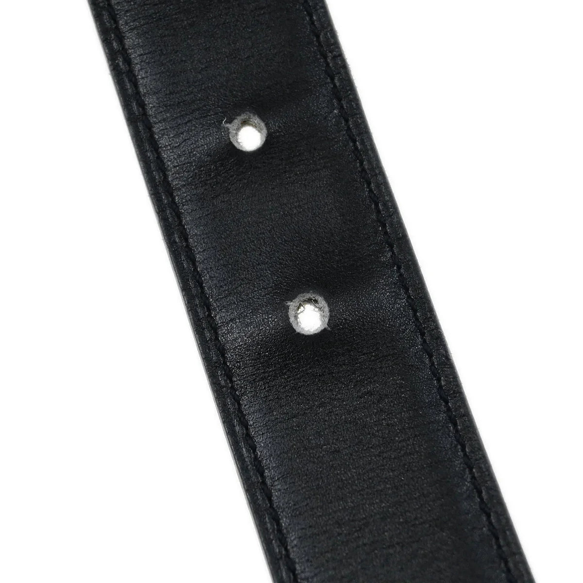 Hermes Black Box Calf Constance Reversible Belt #68 Small Good