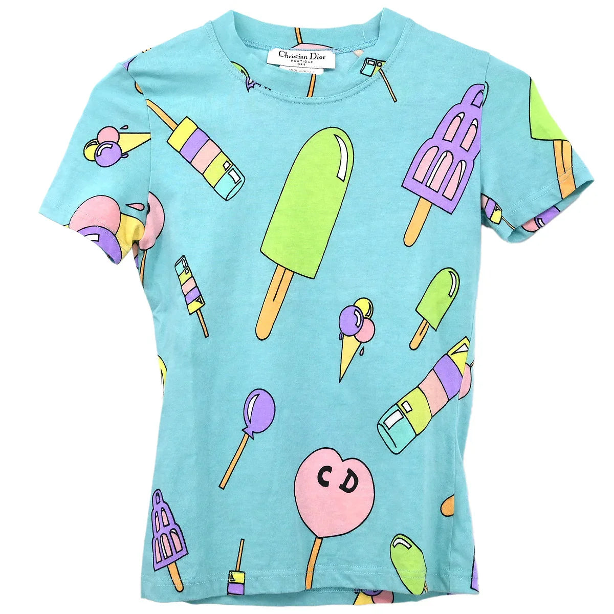Christian Dior 2002 Short Sleeve T-shirt Top Light Blue #36