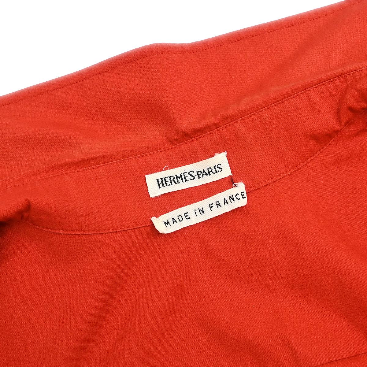Hermes Shirt Blouse Vermilion Red #34