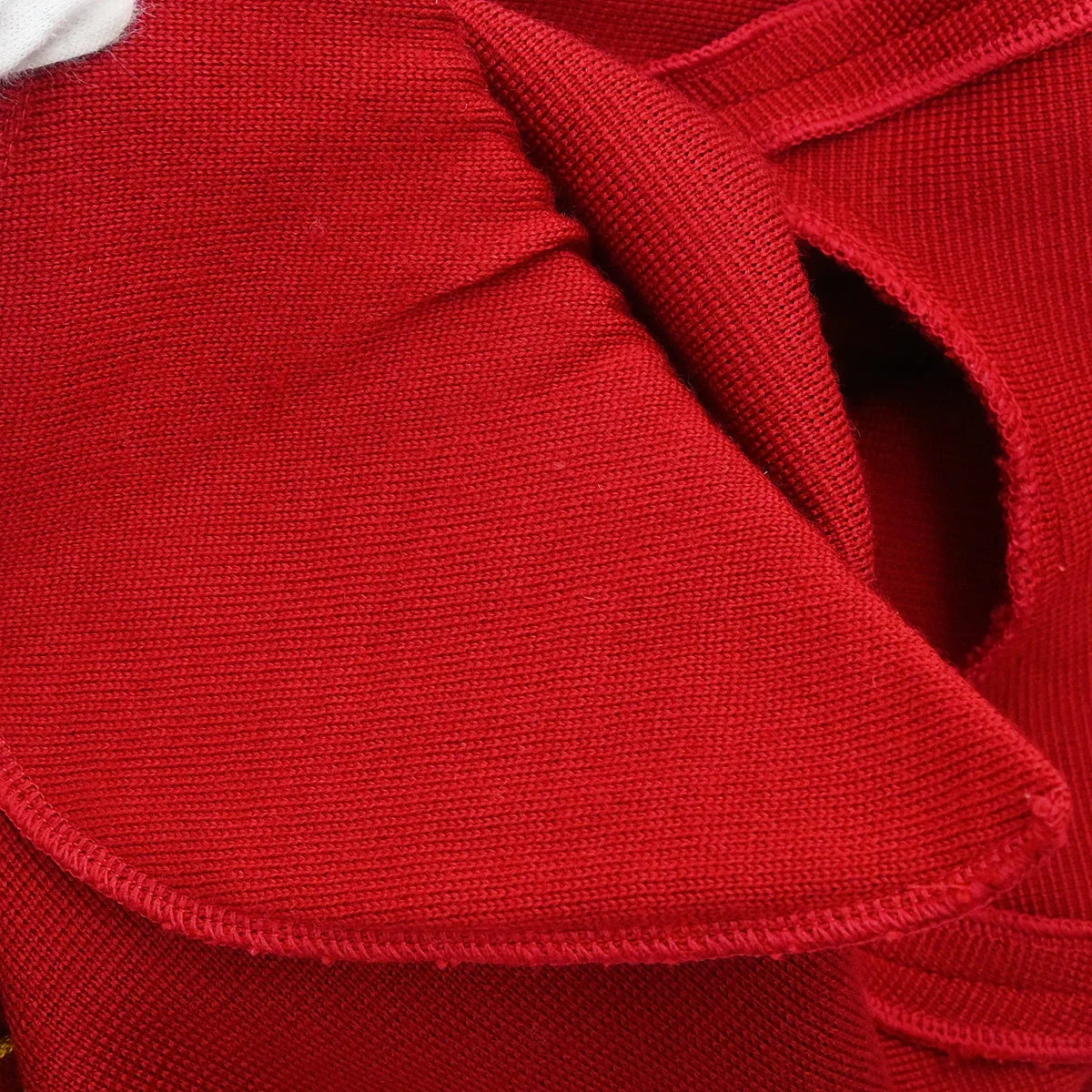 Yves Saint Laurent Single Breasted Collarless Jacket Red #M