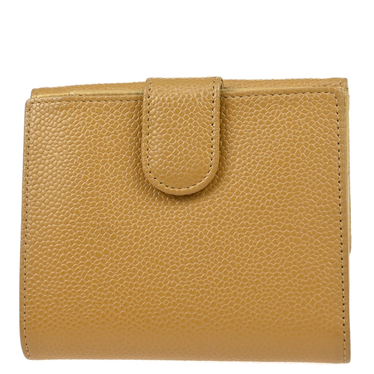 Chanel 2003-2004 Beige Caviar Bifold Wallet