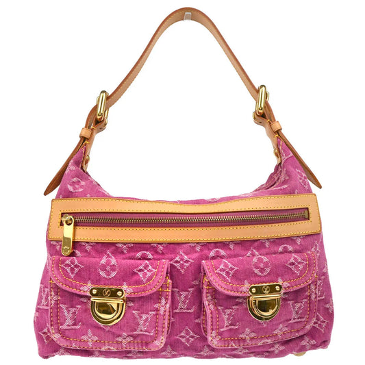 Louis Vuitton Pink Monogram Denim Baggy PM Shoulder Bag M95212