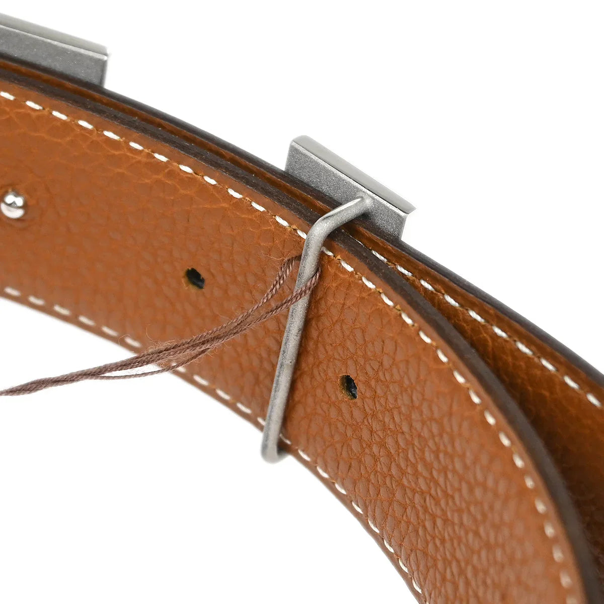 Hermes Black Box Calf Constance Reversible Belt #75 Small Good