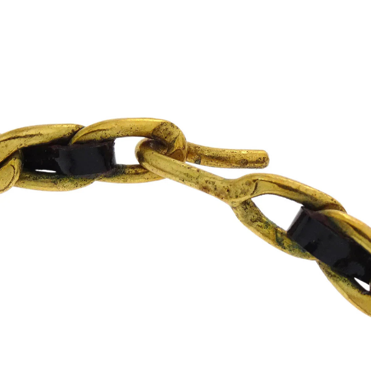 Chanel Gold Black Bow Medallion Rhinestone Choker Necklace 95P