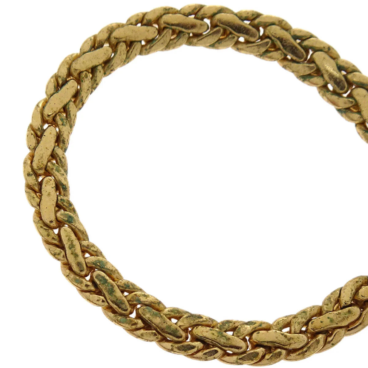 Christian Dior Necklace Gold Rhinestone