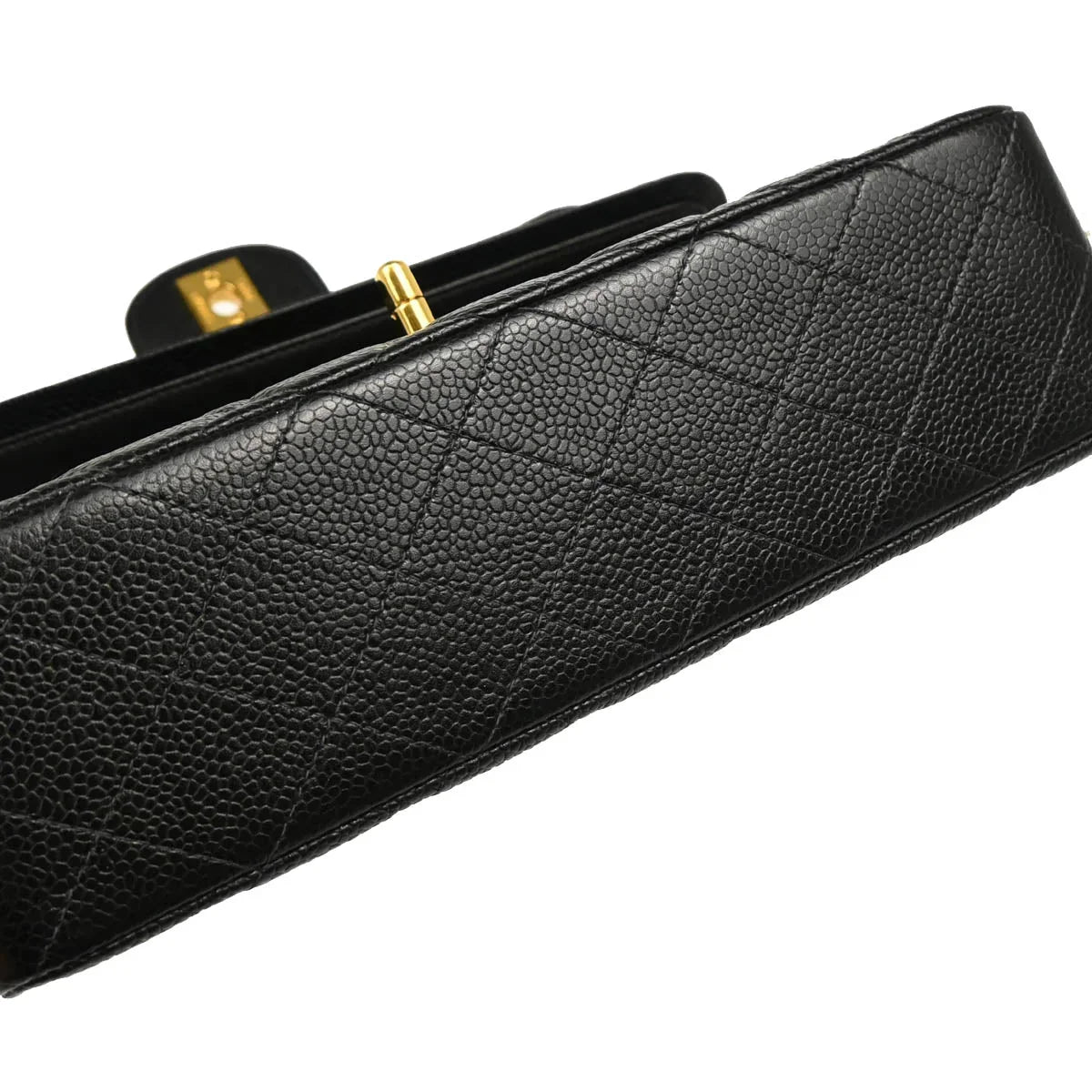 Chanel 2005-2006 Black Caviar Small Classic Double Flap Shoulder Bag
