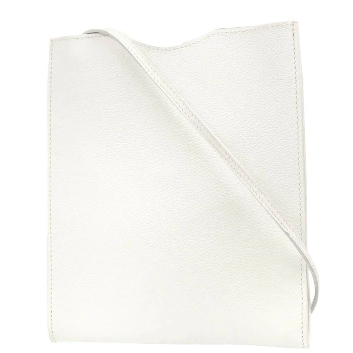 Hermes White Epsom Onimaitou Shoulder Bag