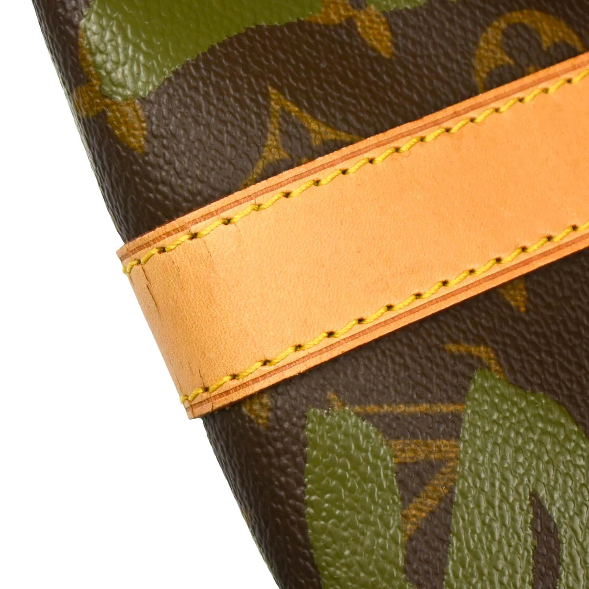 Louis Vuitton 2001 Khaki Monogram Graffiti Keepall 50 Duffle M92196