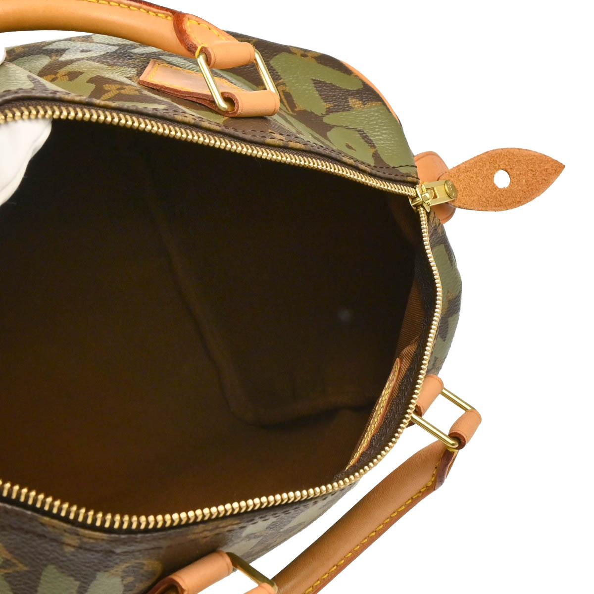 Louis Vuitton 2001 Khaki Monogram Graffiti Speedy 30 Handbag M92194