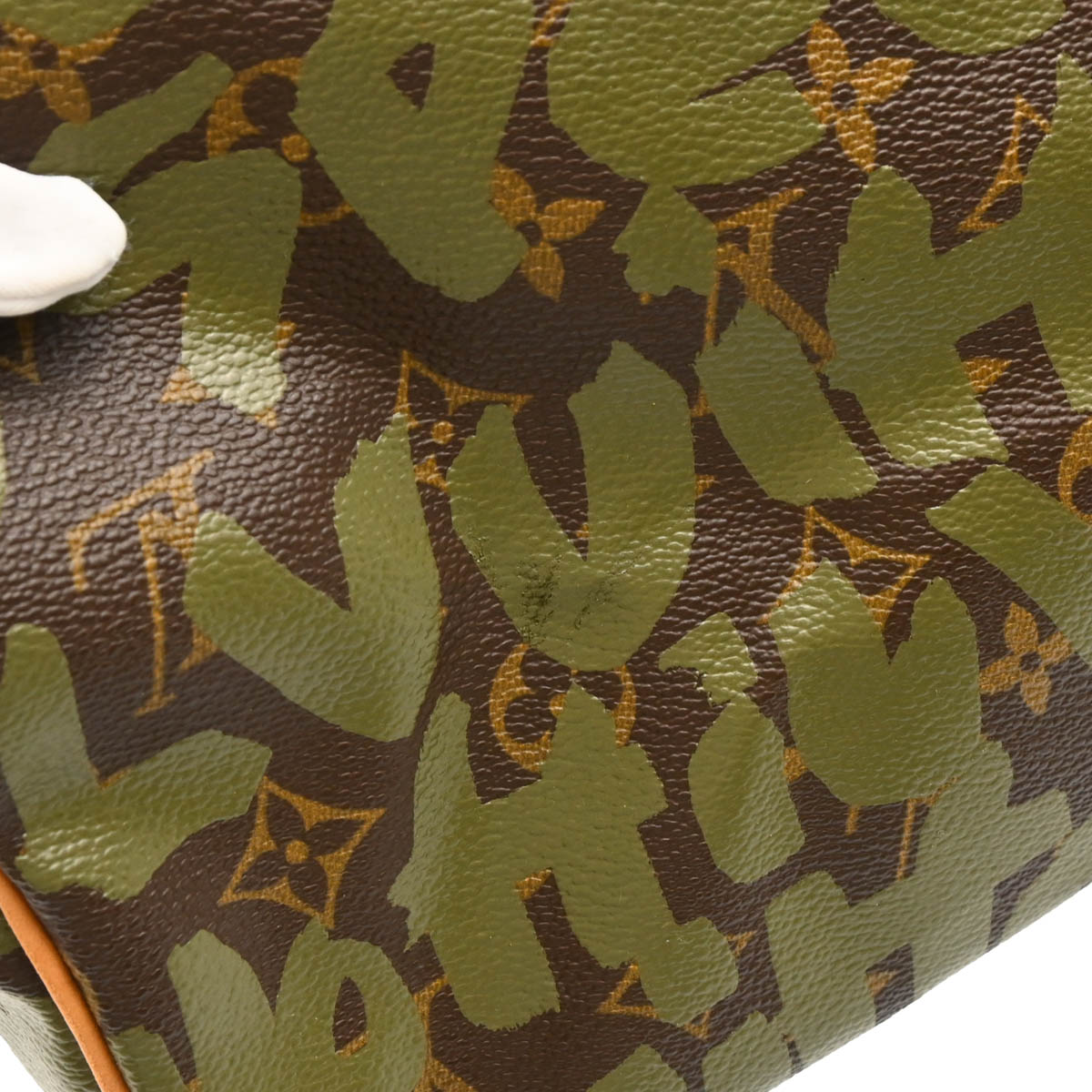 Louis Vuitton 2001 Khaki Monogram Graffiti Speedy 30 Handbag M92194
