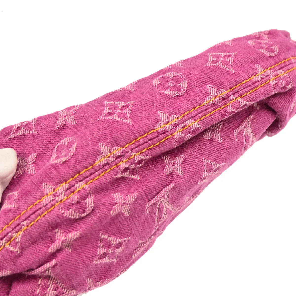 Louis Vuitton 2006 Pink Monogram Denim Mini Pleaty Handbag M95216