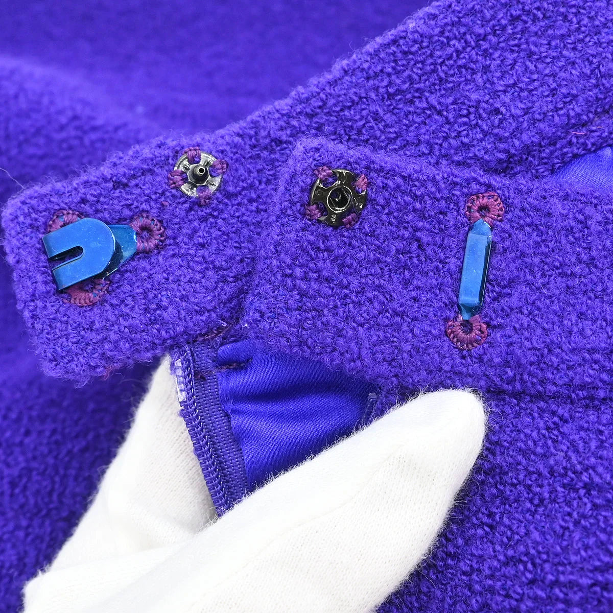 Chanel 1995 Setup Suit Jacket Skirt Purple #42