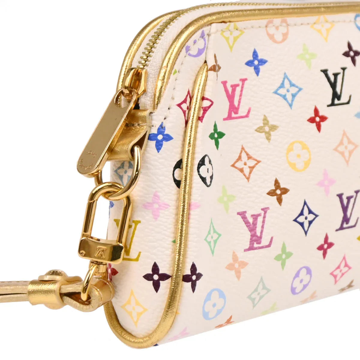 Louis Vuitton 2008 White Multicolor Kate Clutch Bag M55212