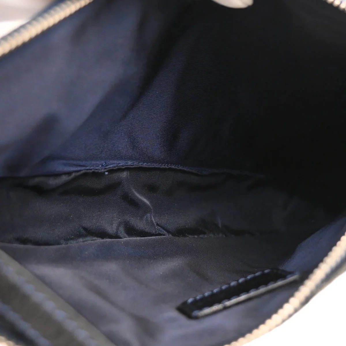 Christian Dior 2001 Blue Denim Print Saddle Handbag