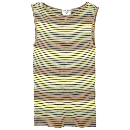 Chanel 1998 Sleeveless Tank Top Brown #40