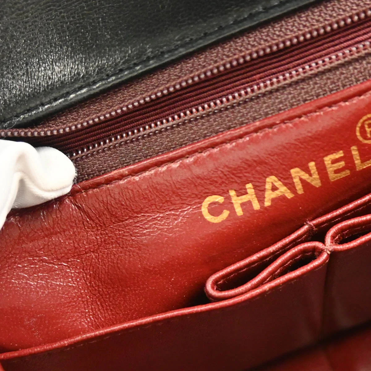 Chanel 1989-1991 Black Lambskin Classic Square Flap Shoulder Bag