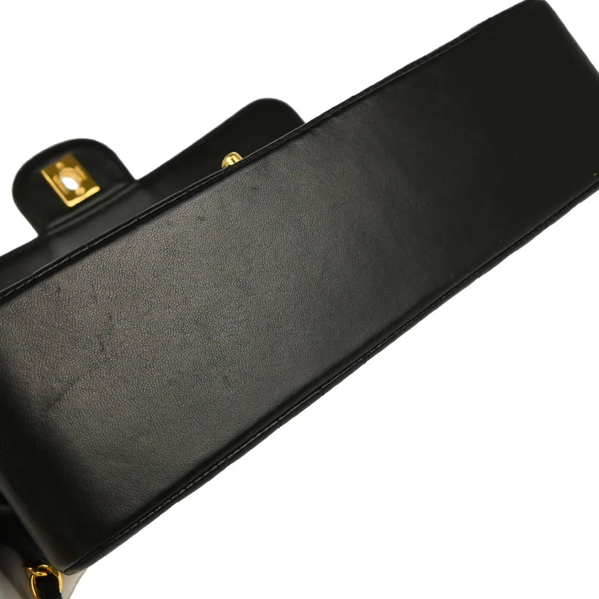 Chanel 1991-1994 Black Lambskin Mademoiselle Shoulder Bag