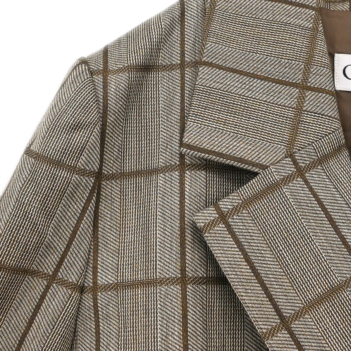 Christian Dior Setup Suit Jacket Skirt Brown #9