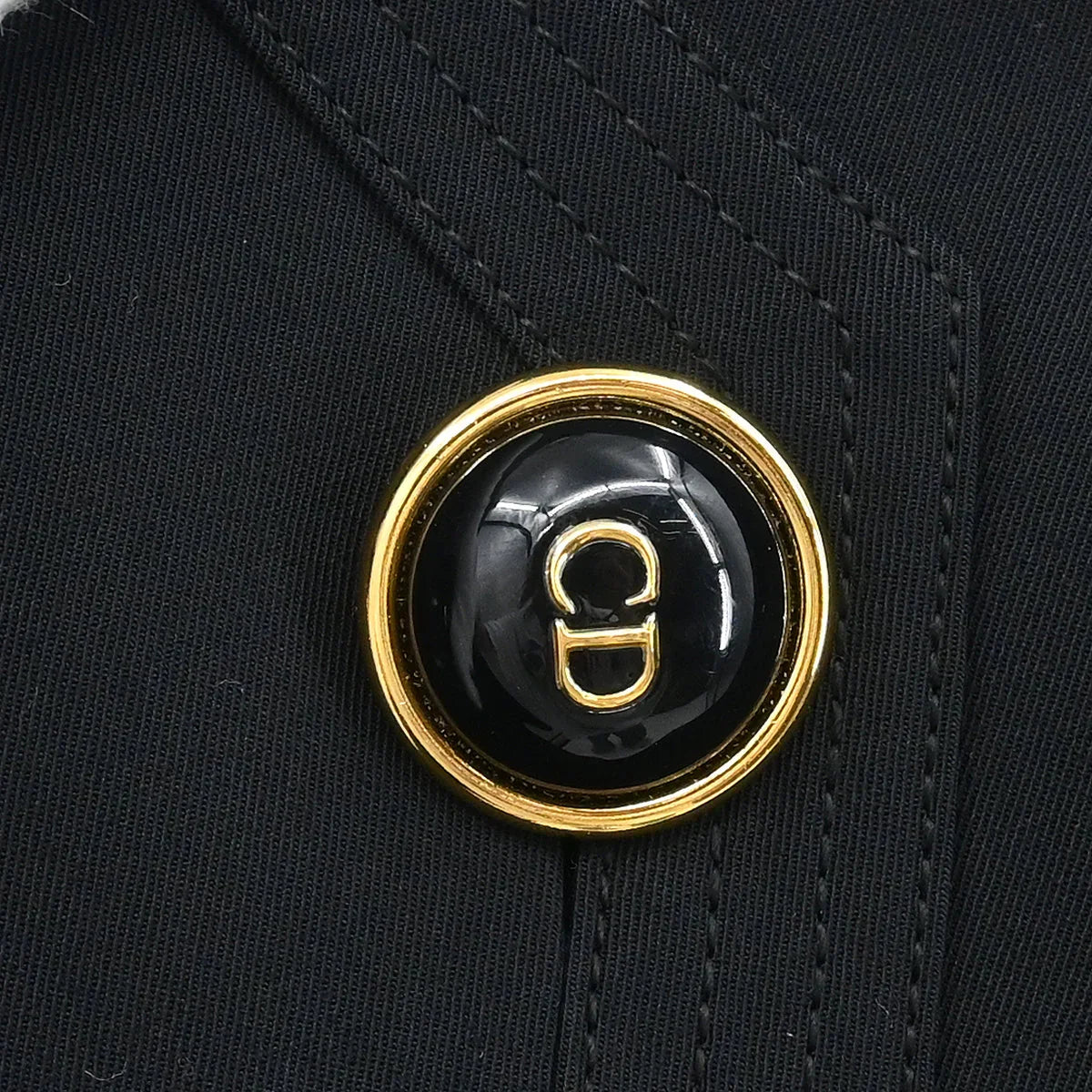 Christian Dior Setup Suit Jacket Skirt Black #9