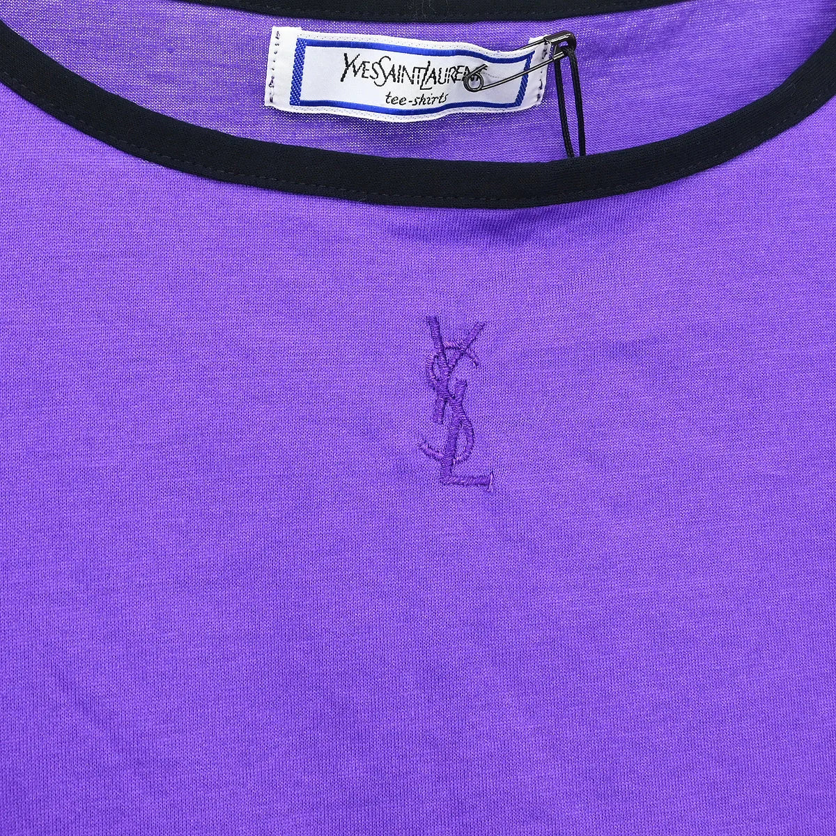 Yves Saint Laurent Short Sleeve Top Purple #M