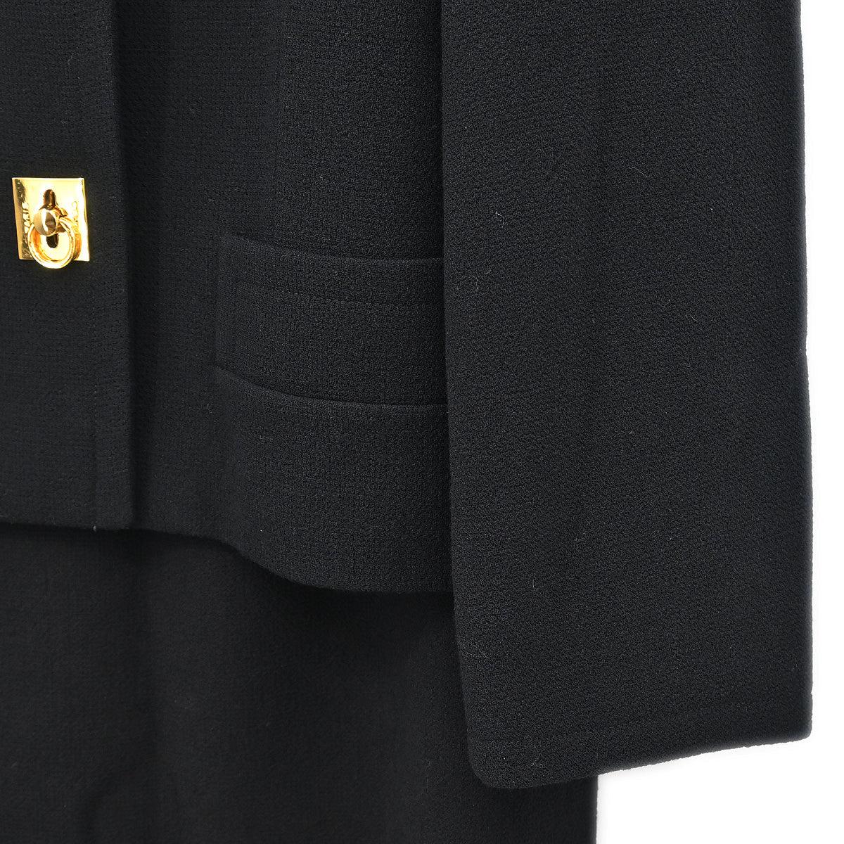 Celine Jacket Skirt Suit Black #40