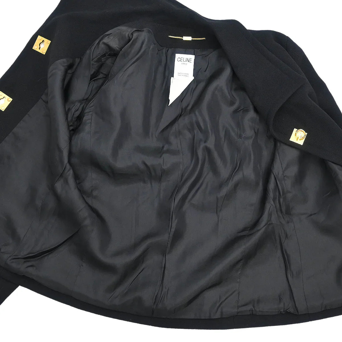 Celine Jacket Skirt Suit Black #40